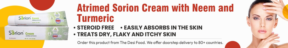 Atrimed sorion cream with neem and turmeric main banner